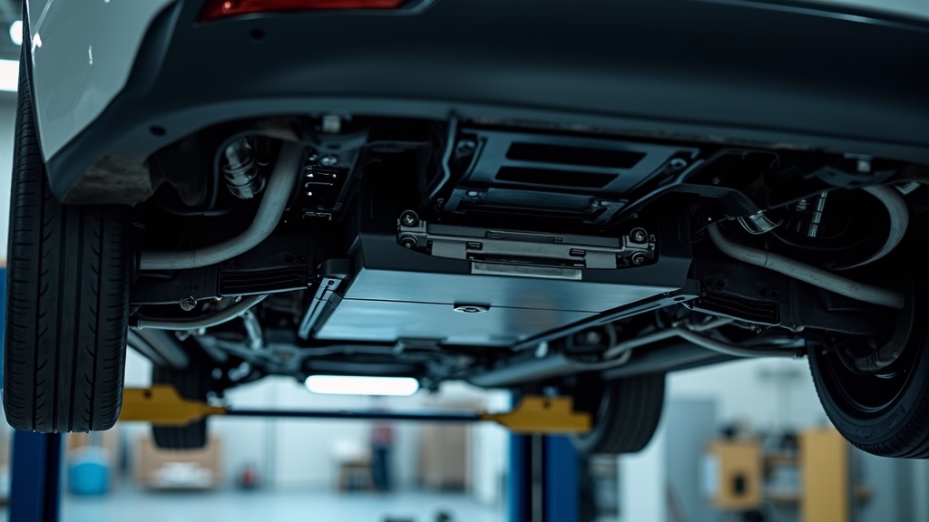Underside view of an EV battery pack related to battery degradation and range loss