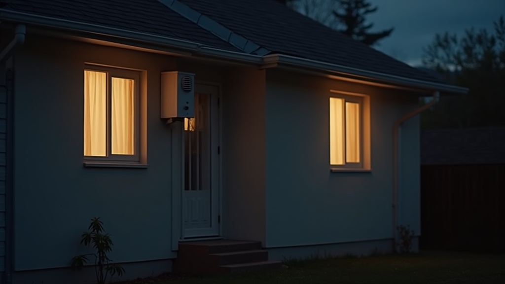 Home exterior at dusk illustrating cutting home energy use without solar or new equipment
