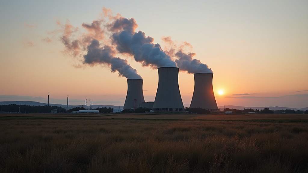 Geothermal power plant releasing steam, illustrating how geothermal energy works