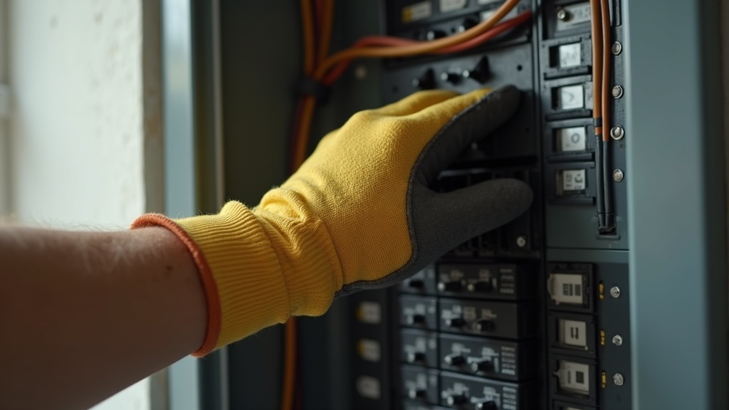 Electrical panel inspection related to home EV charger installation wiring capacity
